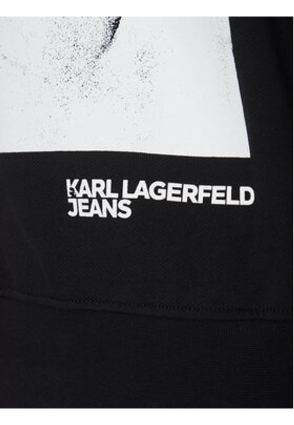 Karl Lagerfeld Jeans Bluza A2M20030 Czarny Relaxed Fit. Kolor: czarny. Materiał: bawełna