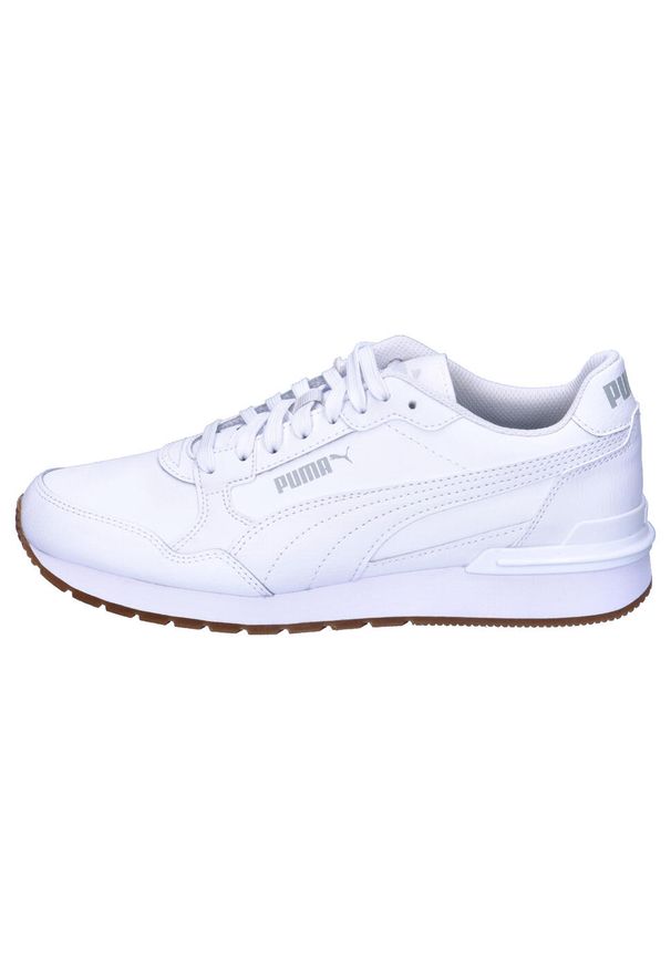 Adidasy Puma St Runner V4 L, Dla obu płci. Kolor: biały. Materiał: skóra. Sport: turystyka piesza