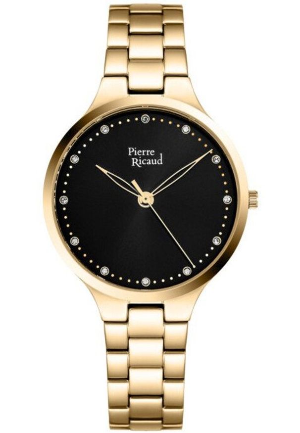 Zegarek damski Pierre Ricaud P22076.1144Q CYRKONIE złoty. Kolor: złoty