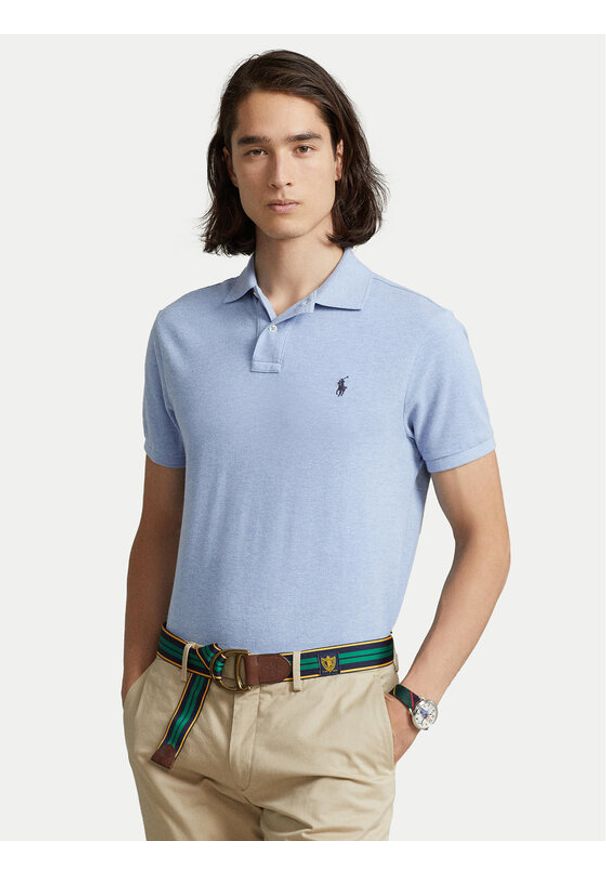 Polo Ralph Lauren Polo 710548797013 Niebieski Slim Fit. Typ kołnierza: polo. Kolor: niebieski. Materiał: bawełna