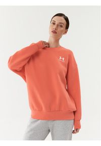 Under Armour Bluza Essential Flc Os Crew 1379475 Czerwony Loose Fit. Kolor: czerwony. Materiał: bawełna