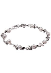 Polcarat Design - Bransoletka srebro perły L 1563. Materiał: srebrne. Wzór: aplikacja. Kamień szlachetny: perła #1