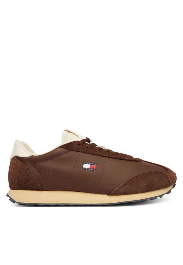 Sneakersy Tommy Jeans. Kolor: brązowy