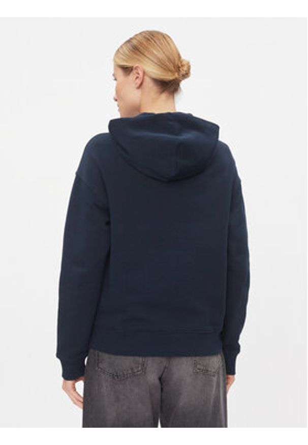 Tommy Jeans Bluza Badge DW0DW17326 Granatowy Boxy Fit. Kolor: niebieski. Materiał: bawełna