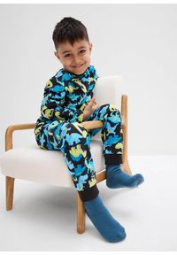 bonprix - Piżama z czystej bawełny organicznej. Kolor: czarny. Materiał: bawełna