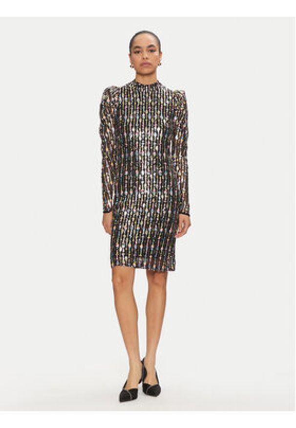 YAS Sukienka koktajlowa Binna 26036018 Kolorowy Slim Fit. Materiał: syntetyk. Wzór: kolorowy. Styl: wizytowy