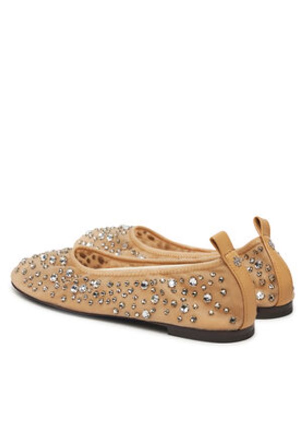 Tory Burch Baleriny 162066 Beżowy. Kolor: beżowy. Materiał: materiał