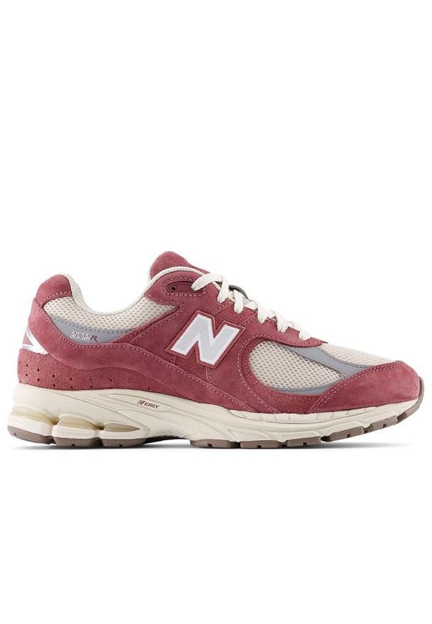 Buty unisex New Balance U2002RS - bordowe. Kolor: czerwony. Materiał: guma, zamsz. Szerokość cholewki: normalna