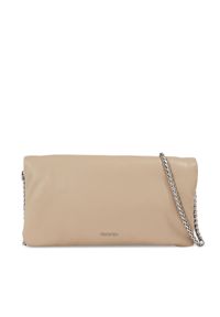 Calvin Klein Torebka Puffed Crossbody Sm K60K611070 Beżowy. Kolor: beżowy. Materiał: skórzane