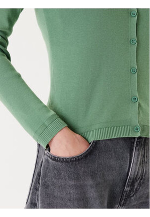 United Colors of Benetton - United Colors Of Benetton Kardigan 1091D5558 Zielony Regular Fit. Kolor: zielony. Materiał: bawełna
