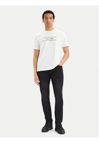 Calvin Klein T-Shirt SS 20s EU LV04LG813G Biały Regular Fit. Kolor: biały. Materiał: bawełna #5