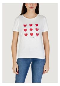 Morgan T-Shirt 261-DONA Biały Regular Fit. Kolor: biały. Materiał: bawełna #4