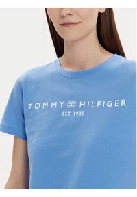 TOMMY HILFIGER - Tommy Hilfiger T-Shirt Logo WW0WW40276 Niebieski Regular Fit. Kolor: niebieski. Materiał: bawełna
