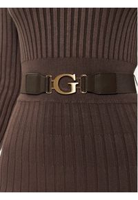 Guess Sukienka dzianinowa W2BK29 Z2YJ2 Brązowy Regular Fit. Kolor: brązowy. Materiał: wiskoza #5