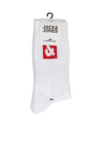 Jack & Jones - Jack&Jones Zestaw 5 par wysokich skarpet męskich 12241119 Biały. Kolor: biały. Materiał: bawełna