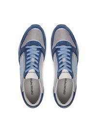 Emporio Armani Sneakersy X4X537 XN730 U551 Granatowy. Kolor: niebieski. Materiał: materiał