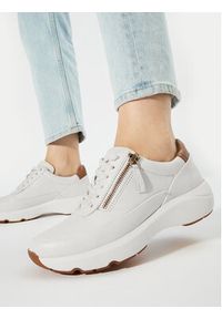Clarks Sneakersy Tivoli Zip 26176650 Écru. Kolor: kremowy. Materiał: skóra #2