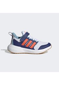 Buty do chodzenia dla dzieci Adidas FortaRun 2.0 Cloudfoam Elastic Lace. Kolor: czerwony, niebieski, wielokolorowy, biały. Materiał: materiał. Model: Adidas Cloudfoam. Sport: turystyka piesza