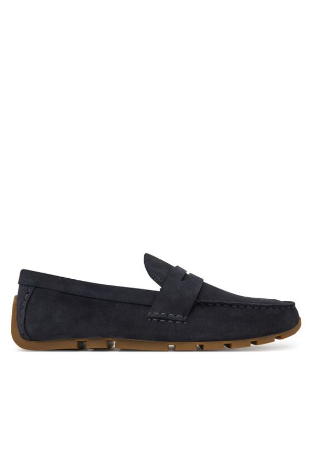 Clarks Mokasyny Corsley Bar 26184514 Granatowy. Kolor: niebieski. Materiał: zamsz, skóra