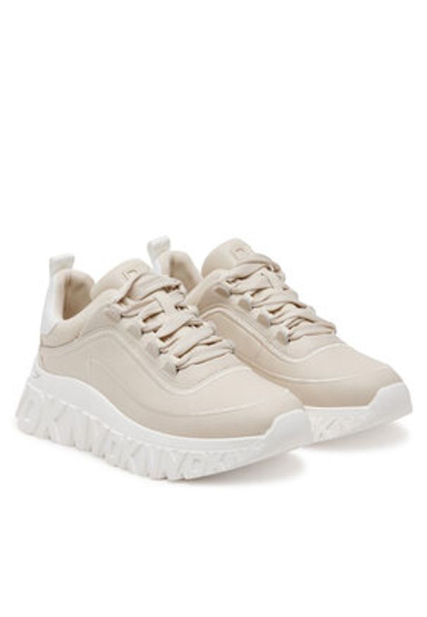 DKNY Sneakersy K1522639 Brązowy. Kolor: brązowy. Materiał: materiał