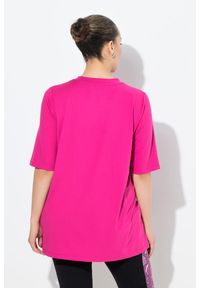 ULLA POPKEN - Damskie Długa bluzka funkcyjna krój trapezowy okrągły dekolt rękaw 1/2. Kolekcja: plus size. Kolor: różowy. Materiał: poliester, materiał, elastan. Długość: długie #2