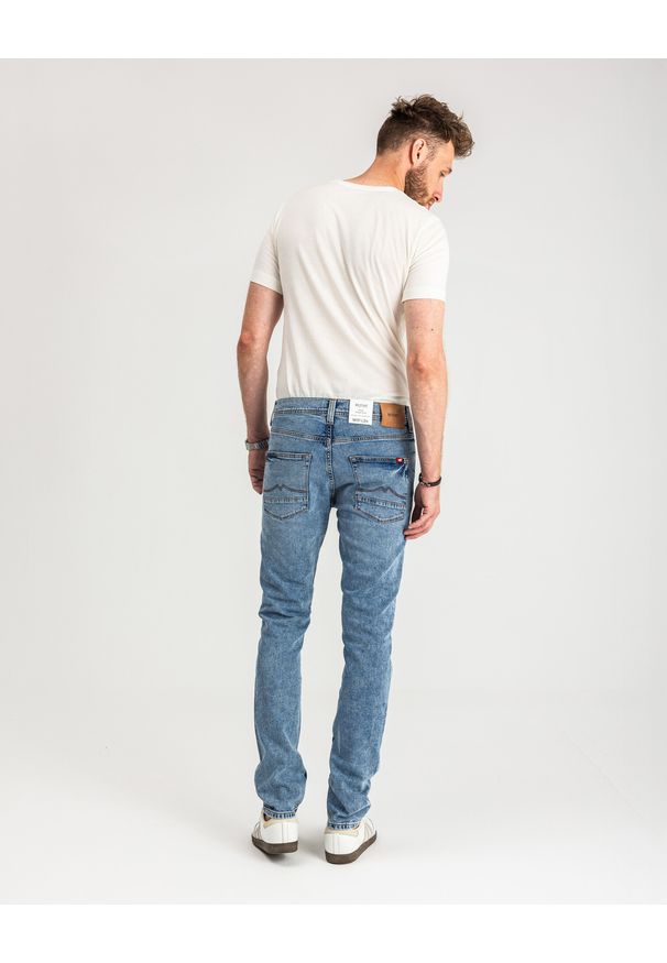 Mustang - MUSTANG VEGAS SLIM MĘSKIE SPODNIE JEANSOWE JEANSY DŻINSY DENIM BLUE 1015043 5000 202. Okazja: na co dzień. Materiał: denim, jeans. Styl: casual