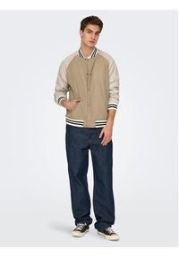 Only & Sons Kurtka bomber 22025423 Beżowy Regular Fit. Kolor: beżowy. Materiał: syntetyk #6