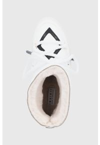 Inuikii - Śniegowce skórzane. Nosek buta: okrągły. Zapięcie: sznurówki. Kolor: biały. Materiał: skóra. Obcas: na obcasie. Wysokość obcasa: niski #2