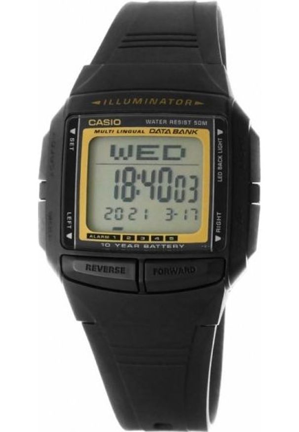 Zegarek Casio Zegarek Męski CASIO DB-36-9AVDF 10 Bar Do pływania