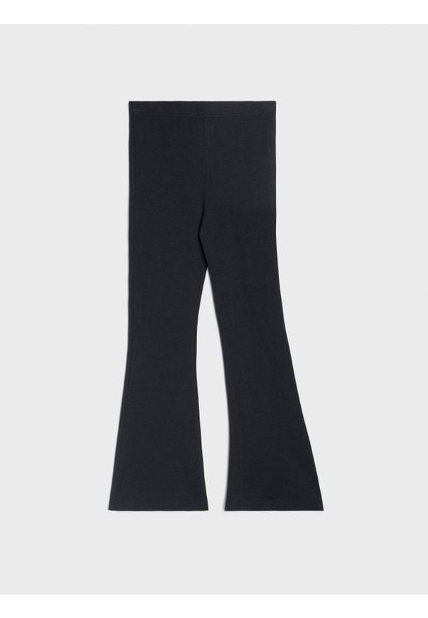 Sinsay - Spodnie flare - czarny. Kolor: czarny