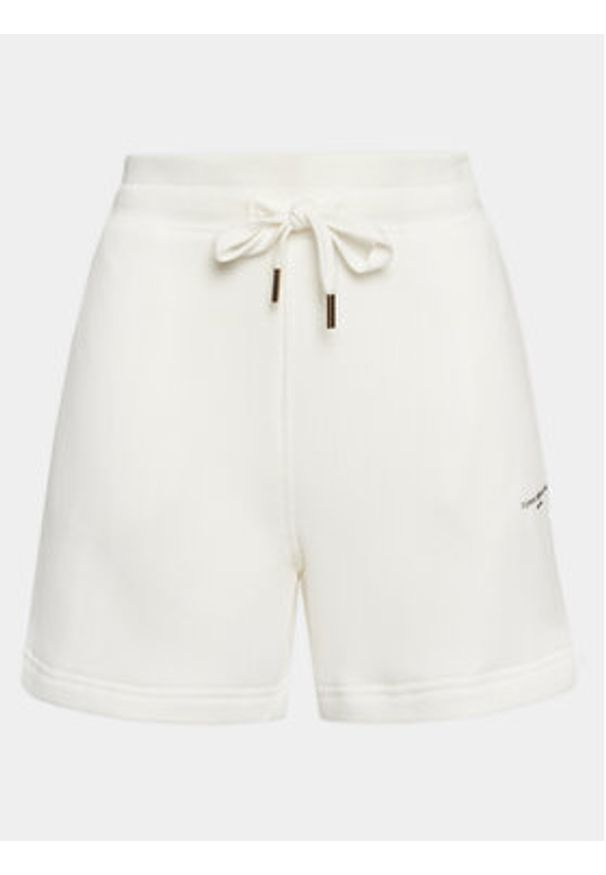 TOMMY HILFIGER - Tommy Hilfiger Szorty sportowe 1985 WW0WW38348 Écru. Materiał: bawełna, syntetyk