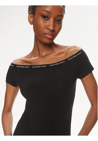 Calvin Klein Jeans Bluzka Logo J20J223098 Czarny Slim Fit. Kolor: czarny. Materiał: bawełna #2