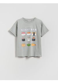 Reserved - T-shirt Pusheen - jasnoszary. Kolor: szary. Materiał: bawełna #1