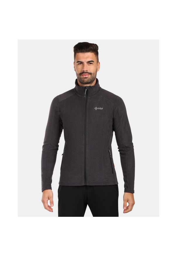 Męska polarowa warstwa środkowa Kilpi GLAMER-M. Kolor: czarny. Materiał: polar. Sezon: zima. Sport: narciarstwo
