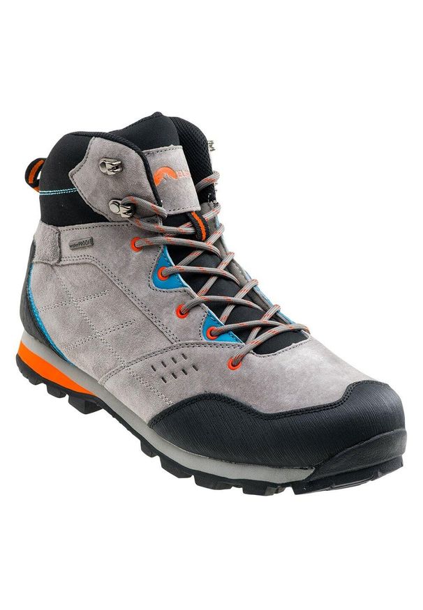 Elbrus - Męskie Buty Turystyczne Condis Suede Mid Cut. Kolor: czarny, szary, niebieski, wielokolorowy. Sport: turystyka piesza