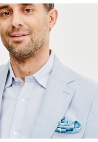 Pako Lorente - PAKO LORENTE – Casualowa marynarka męska w kolorze niebieskim. Okazja: na co dzień. Kolor: beżowy, niebieski. Materiał: poliester, wiskoza, elastan. Wzór: gładki. Sezon: wiosna. Styl: casual #5