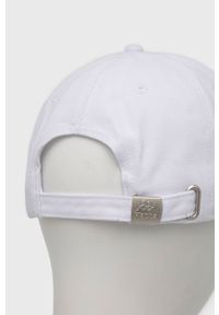 Kappa czapka bawełniana kolor biały z aplikacją. Kolor: biały. Materiał: bawełna. Wzór: aplikacja #4