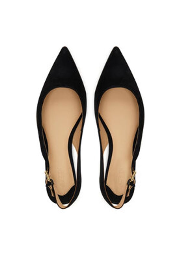 Lauren Ralph Lauren - LAUREN RALPH LAUREN Baleriny 802967746001 Czarny. Kolor: czarny. Materiał: zamsz, skóra