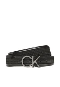 Calvin Klein Pasek Damski Re-Lock Insert 3 Cm Perf Belt K60K610497 Czarny. Kolor: czarny. Materiał: skóra