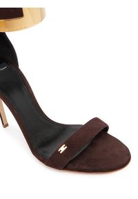 Elisabetta Franchi Sandały SA-91L-62E2-V600 Brązowy ciemny. Kolor: brązowy. Materiał: skóra, zamsz #3