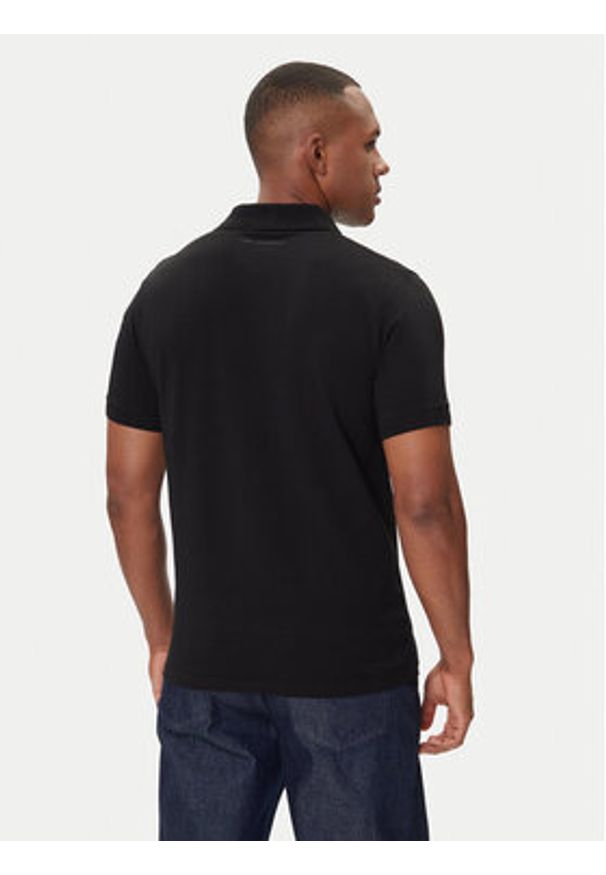 Karl Lagerfeld - KARL LAGERFELD Polo 745020 554235 Czarny Regular Fit. Typ kołnierza: polo. Kolor: czarny. Materiał: bawełna