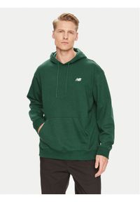 New Balance Bluza Small Logo MT41508 Zielony Regular Fit. Kolor: zielony. Materiał: syntetyk, bawełna