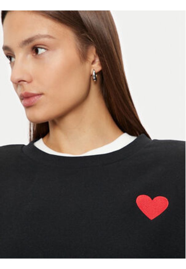 Vero Moda Bluza Maly 10329164 Czarny Oversize. Kolor: czarny. Materiał: syntetyk, bawełna