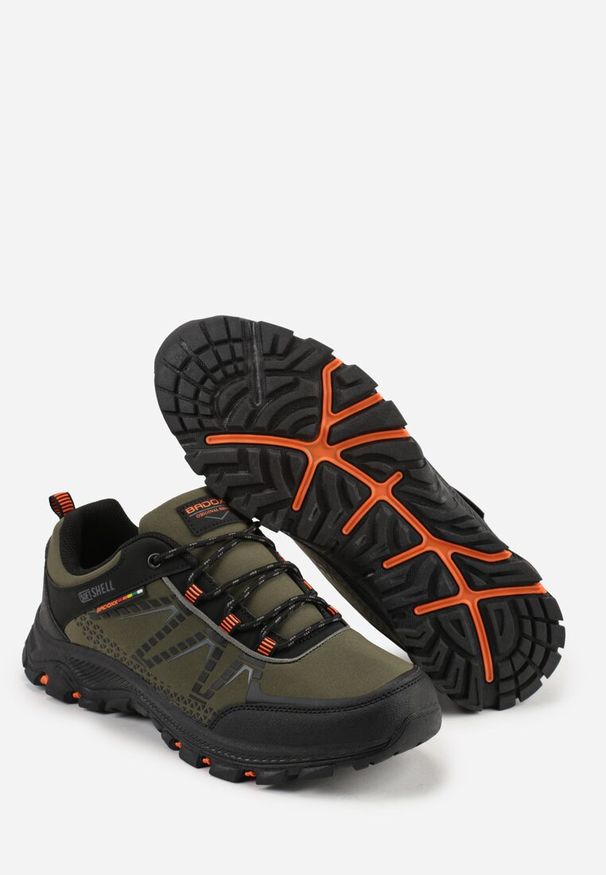 Born2be - Ciemnobeżowe Buty Sportowe w Trekkingowym Stylu na Tłoczonej Podeszwie Revitte. Okazja: na co dzień. Kolor: beżowy. Materiał: jeans. Szerokość cholewki: normalna