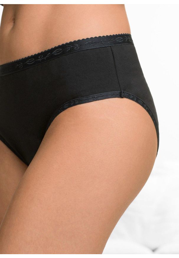 bonprix - Figi maxi (5 par). Kolor: czarny