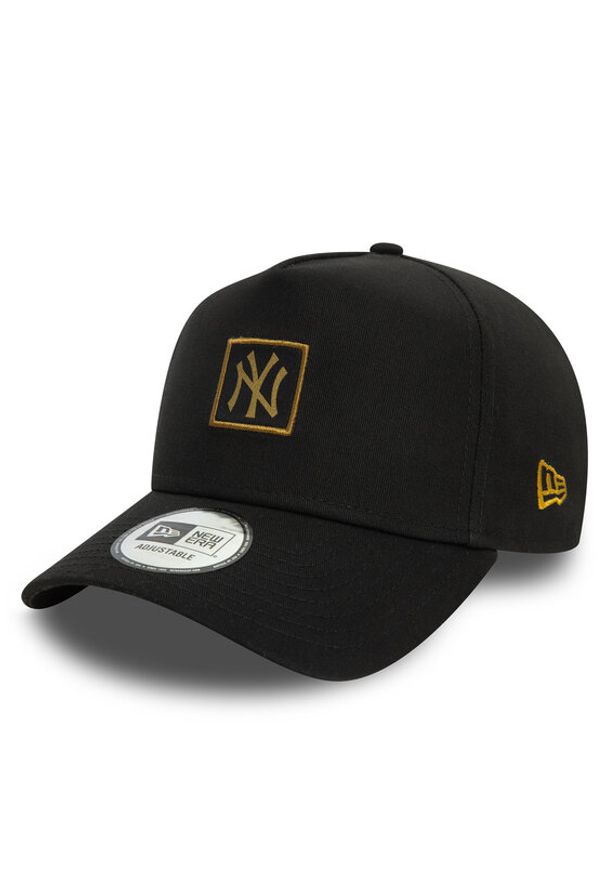 New Era Czapka z daszkiem Metallic Patch New York Yankees 9FORTY E-Frame 60580701 Czarny. Kolor: czarny. Materiał: materiał, bawełna