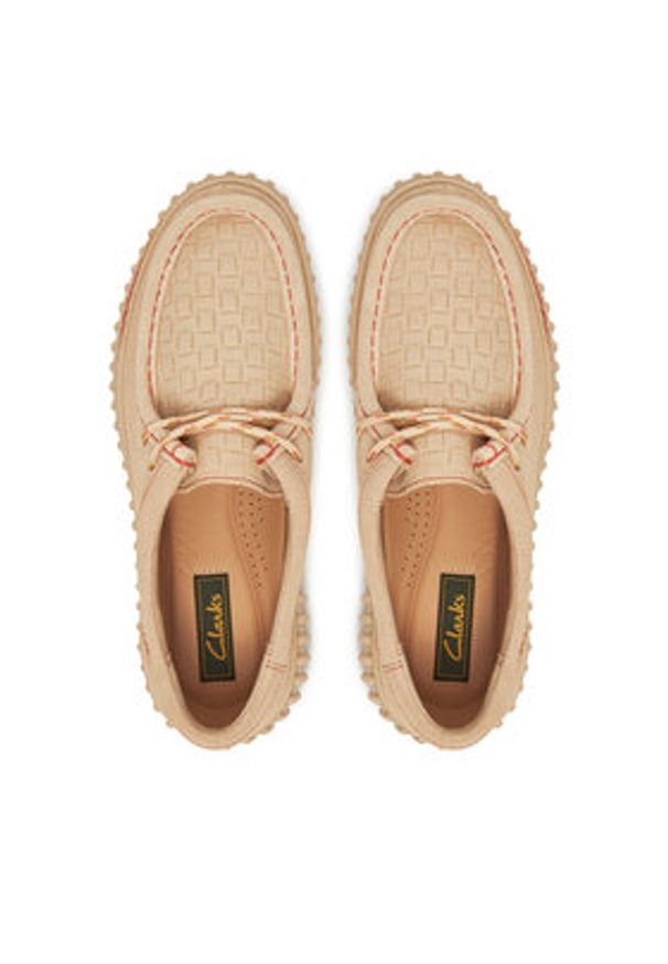 Clarks Półbuty Torhill Bee 26181191 Écru. Materiał: zamsz, skóra