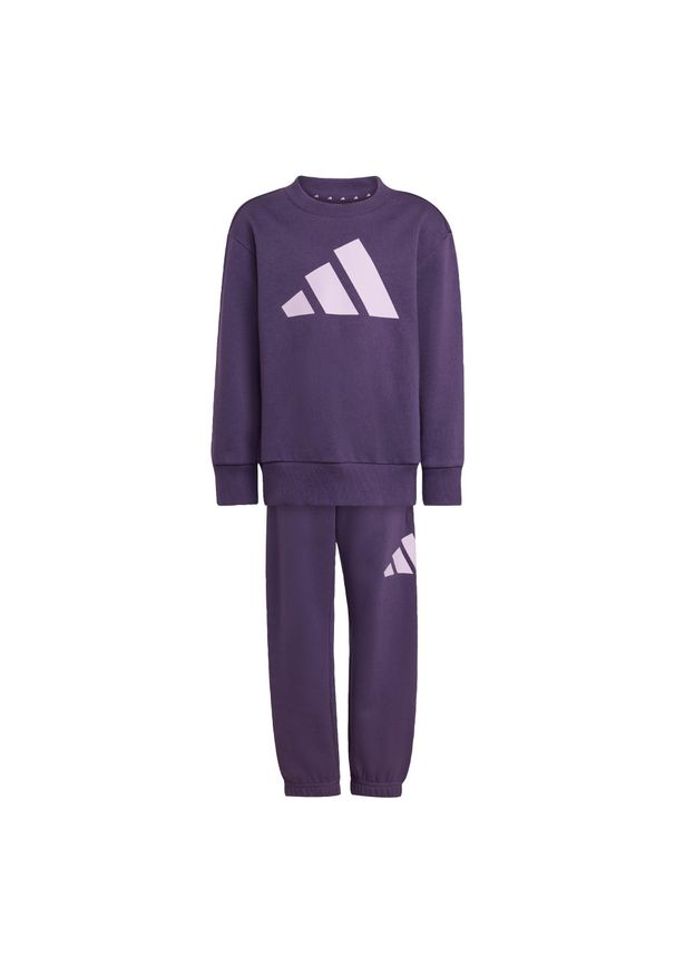 Adidas - Zestaw Essentials Joggers Kids. Okazja: na uczelnię. Kolor: fioletowy, różowy, wielokolorowy. Materiał: dresówka, materiał. Styl: sportowy