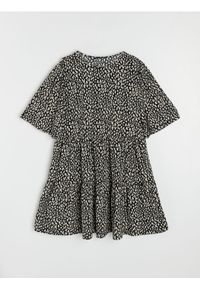 Sinsay - Luźna sukienka mini babydoll z krótkim rękawem - wielobarwny. Długość rękawa: krótki rękaw. Długość: mini #1