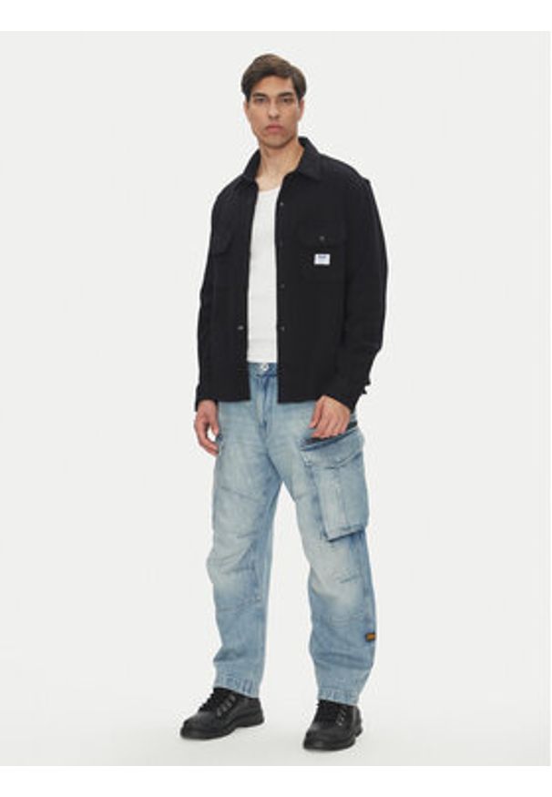 Hugo - HUGO Koszula Ekynone 50534184 Czarny Oversize. Kolor: czarny. Materiał: bawełna